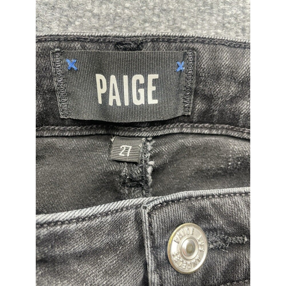 Paige Cindy Jean Womens 27 Endless Night Gray High Rise Straight USA made - Picture 5 of 9